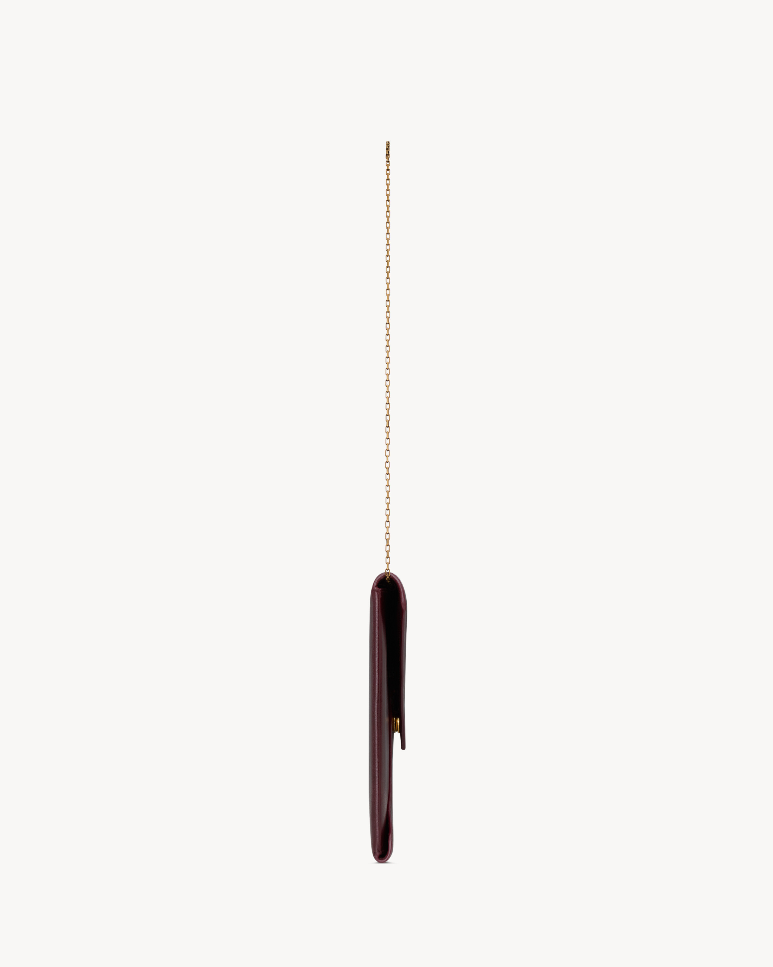LETTER large pouch on chain in leather