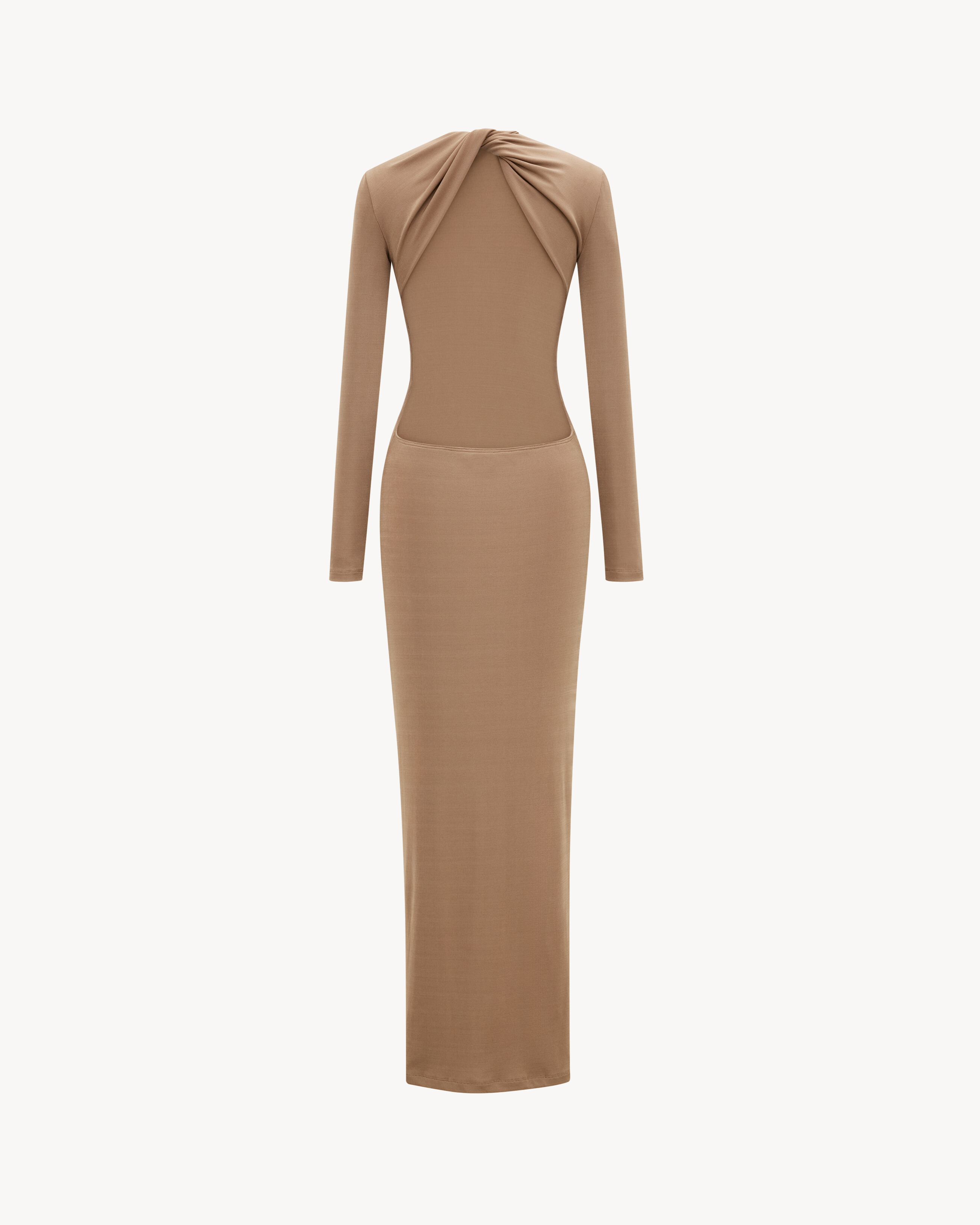 Vestido con espalda descubierta de punto