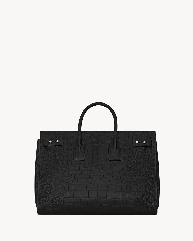 Sac de jour large in crocodile embossed leather Saint Laurent United