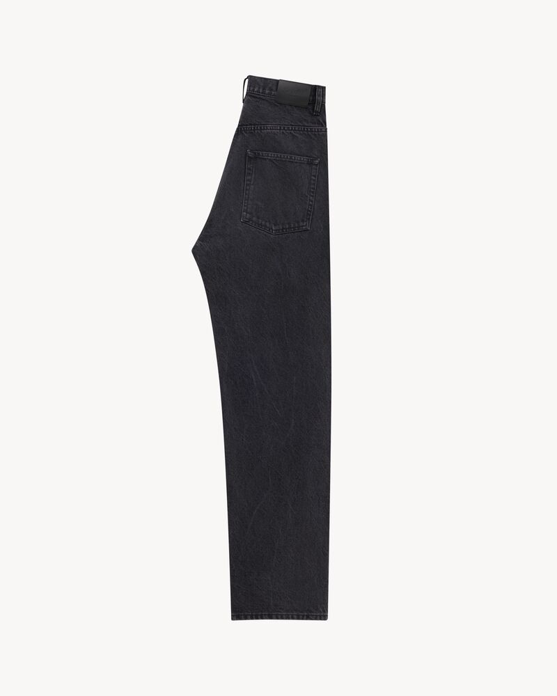 Karottenjeans aus Denim in Used Paris Black