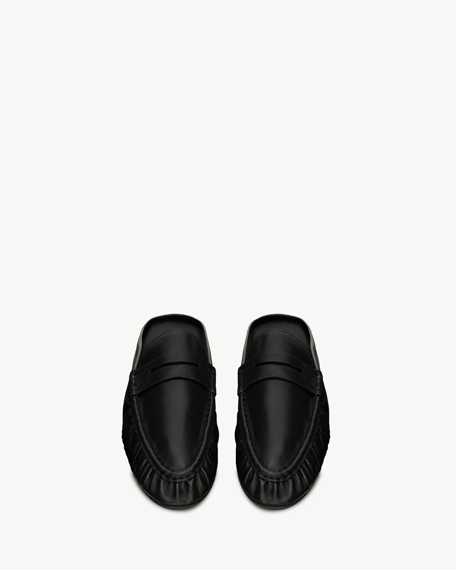le loafer mules in smooth leather