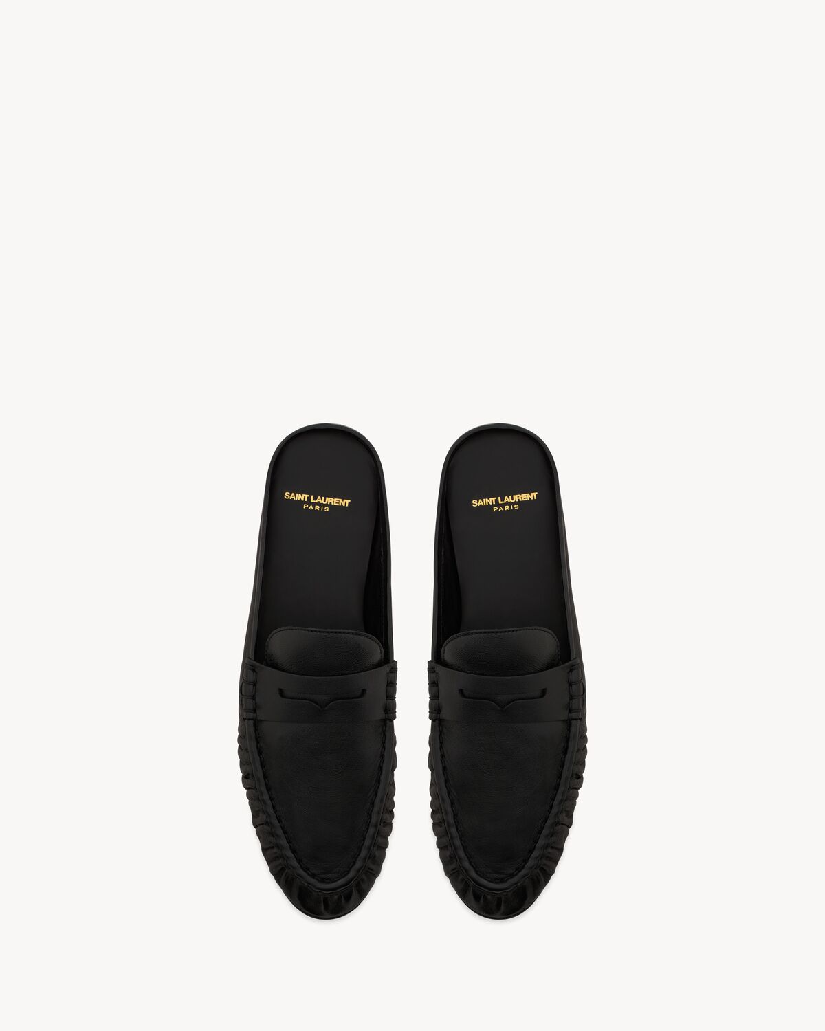 le loafer mules in smooth leather