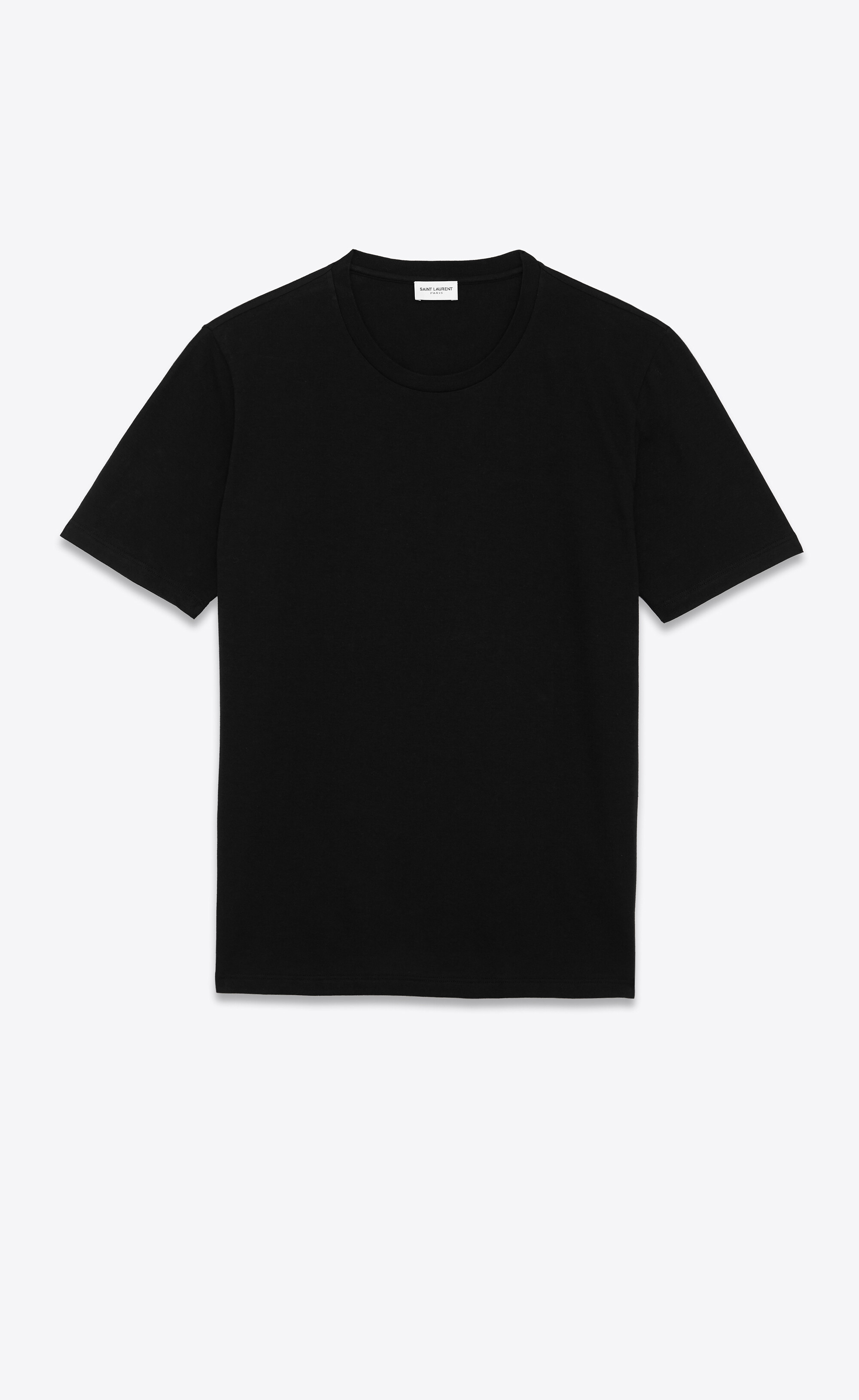 Save 10% Saint Laurent Cotton Crew-neck T-shirt in Black Womens Tops Saint Laurent Tops 