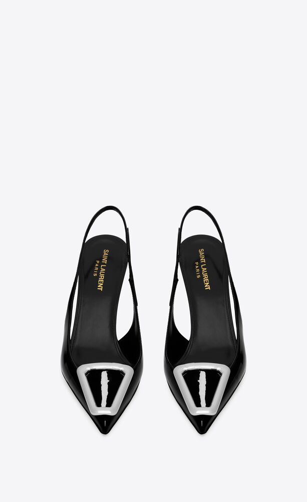 avenue slingback pumps in patent leather
