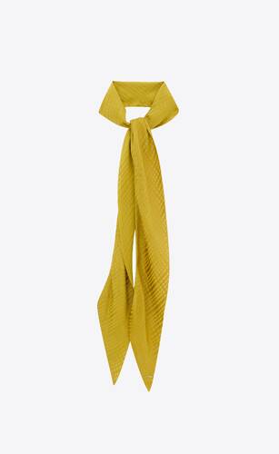 絲質及提花lavallière領帶式圍巾