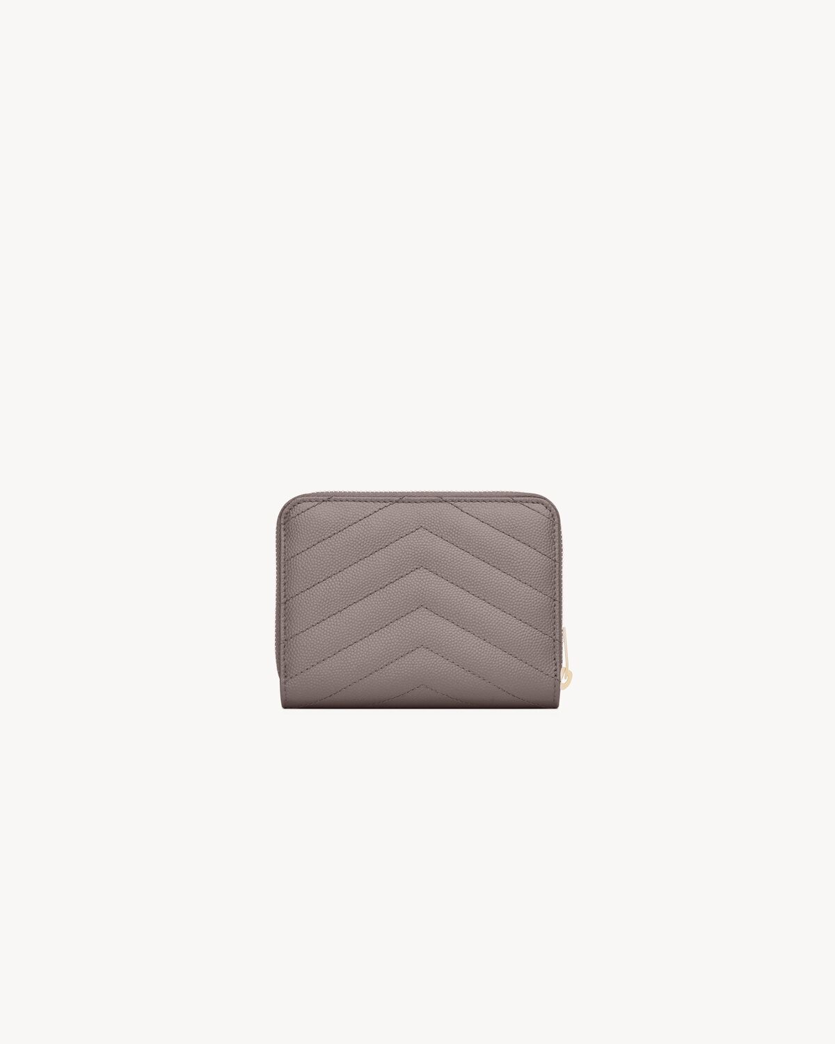 CASSANDRE MATELASSÉ compact zip around wallet in grain de poudre leather