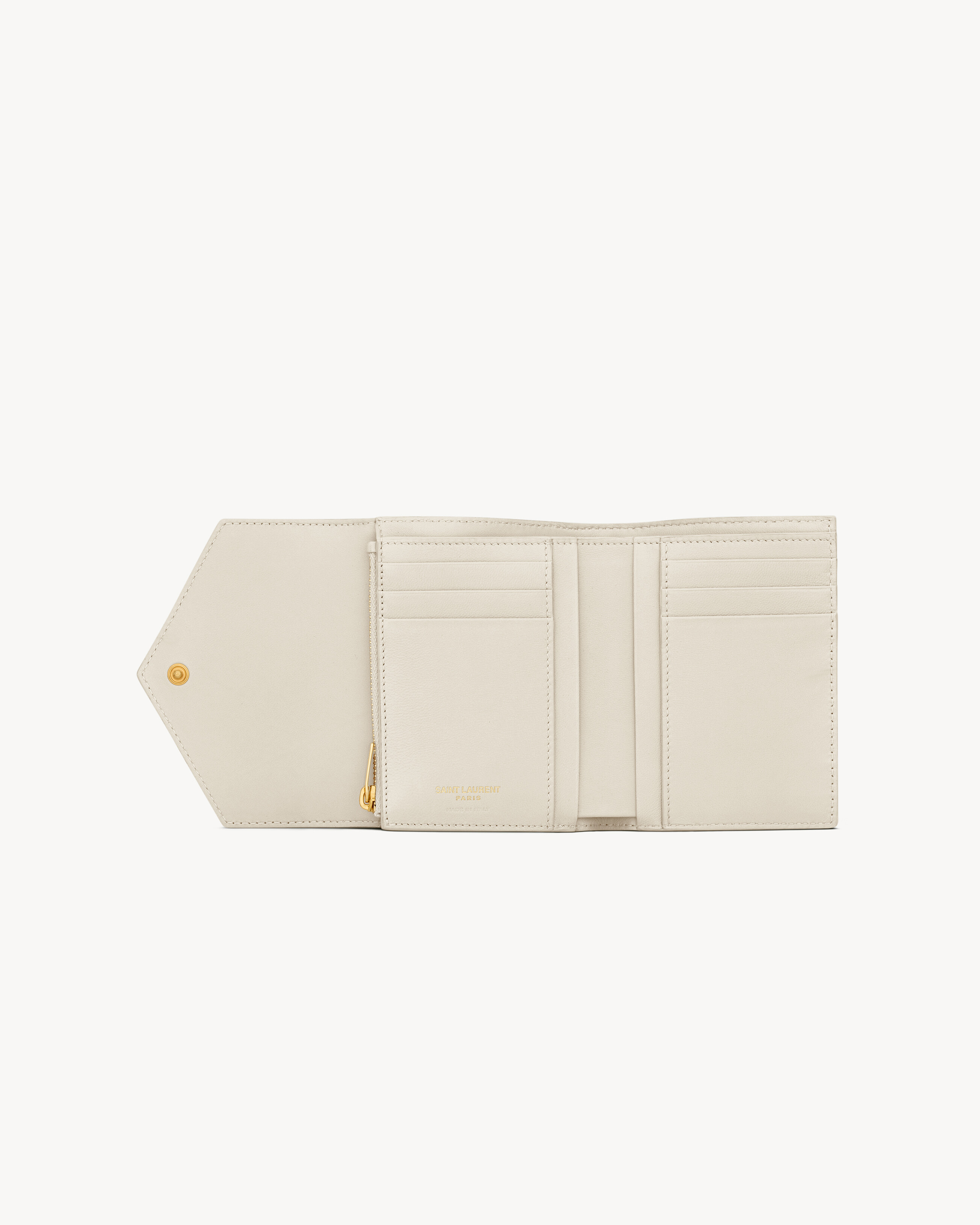 CASSANDRE MATELASSÉ compact tri fold wallet in LAMBSKIN