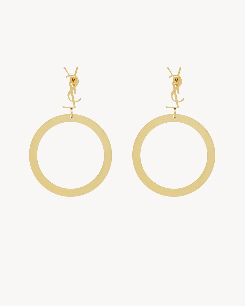 CASSANDRE pendant hoop earrings in metal