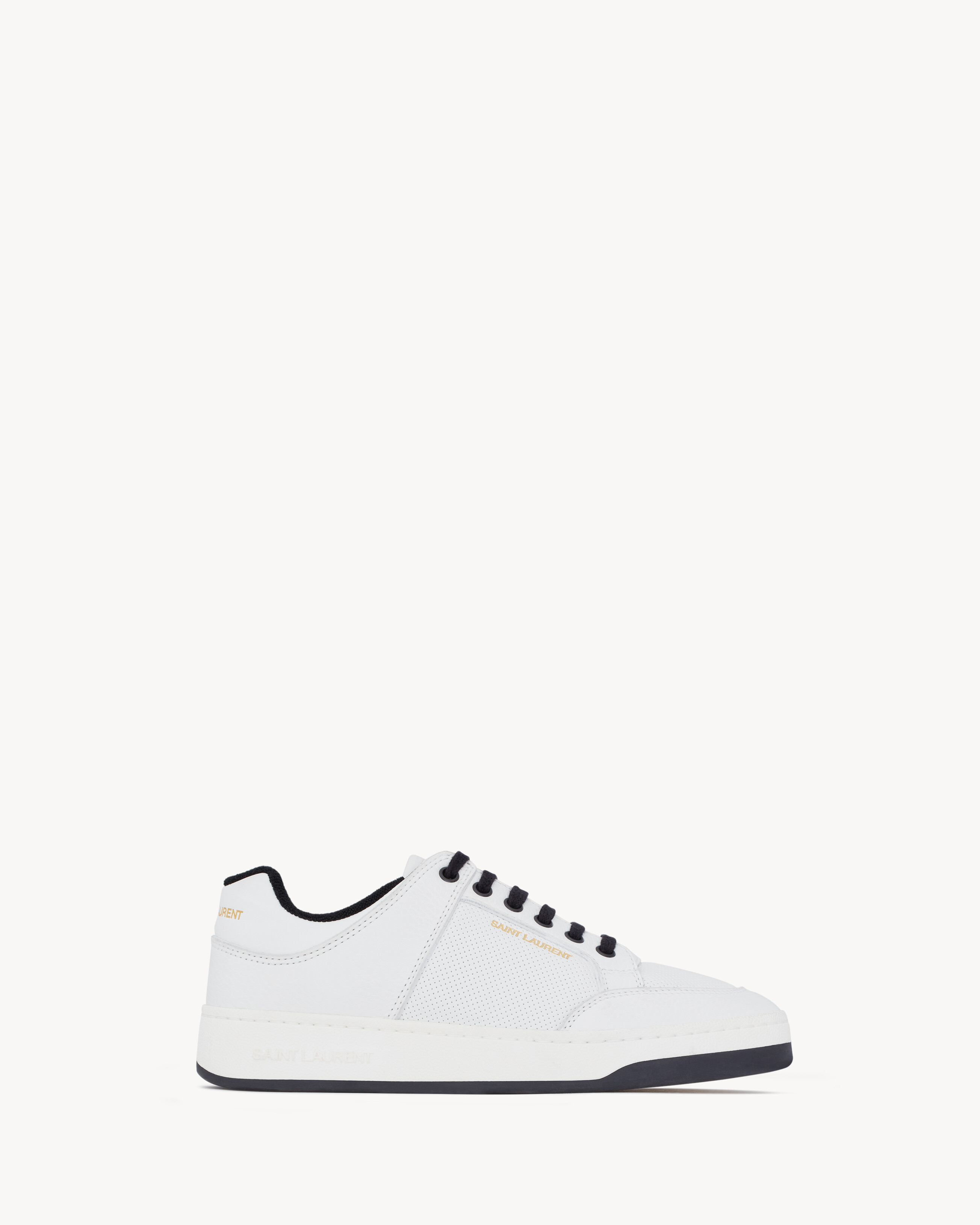 Ysl white leather sneakers Clearance