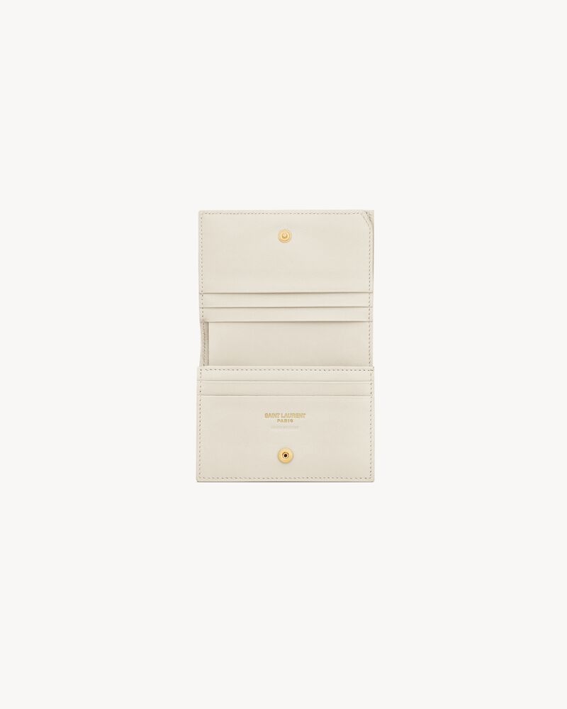 CASSANDRE MATELASSÉ FLAP CARD CASE IN LAMBSKIN