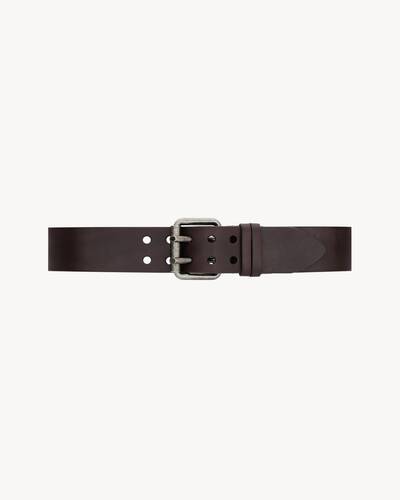 Saint Laurent★ Motorbike brown leather belt Saint Laurent - Dark Brown Chocolate Motorcycle Belt