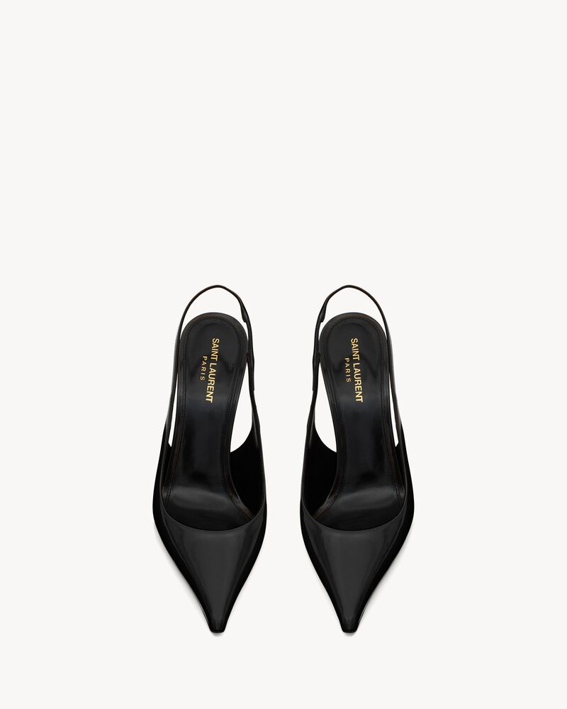 VENDOME slingback pumps in glazed leather