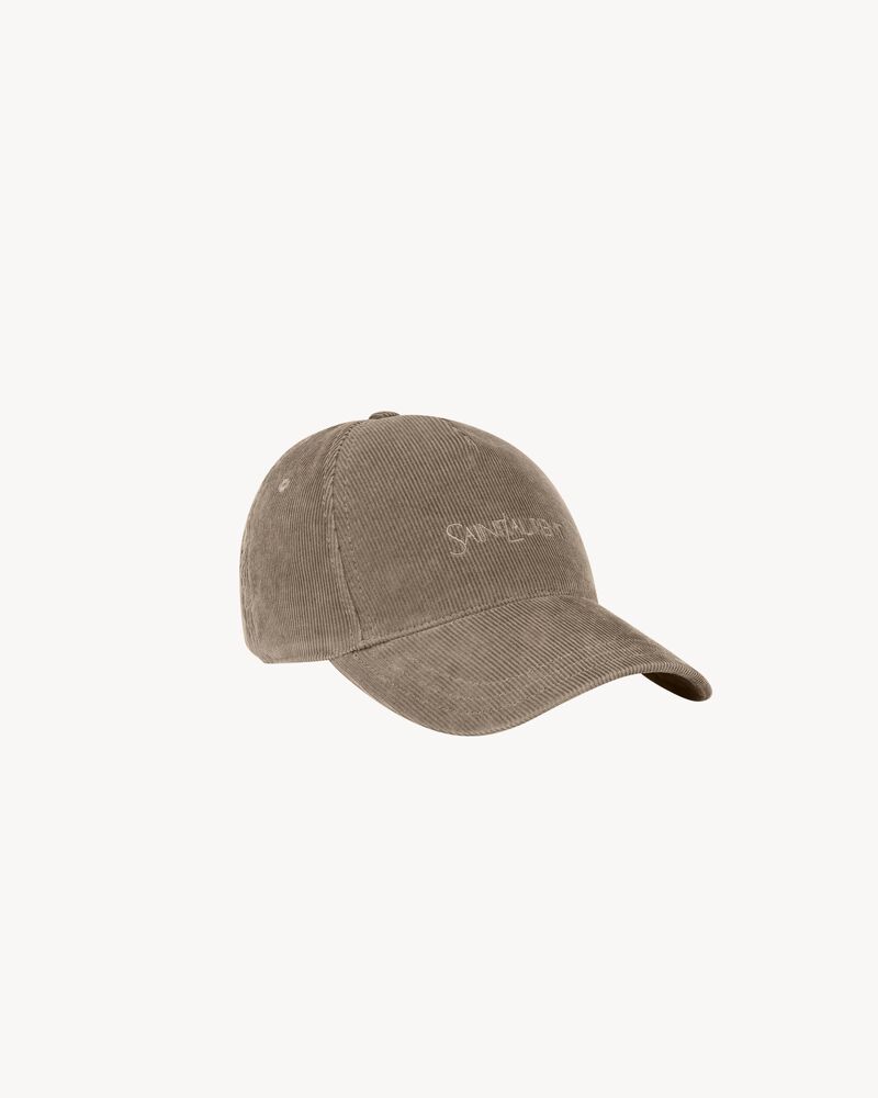 SAINT LAURENT casquette en velours côtelé