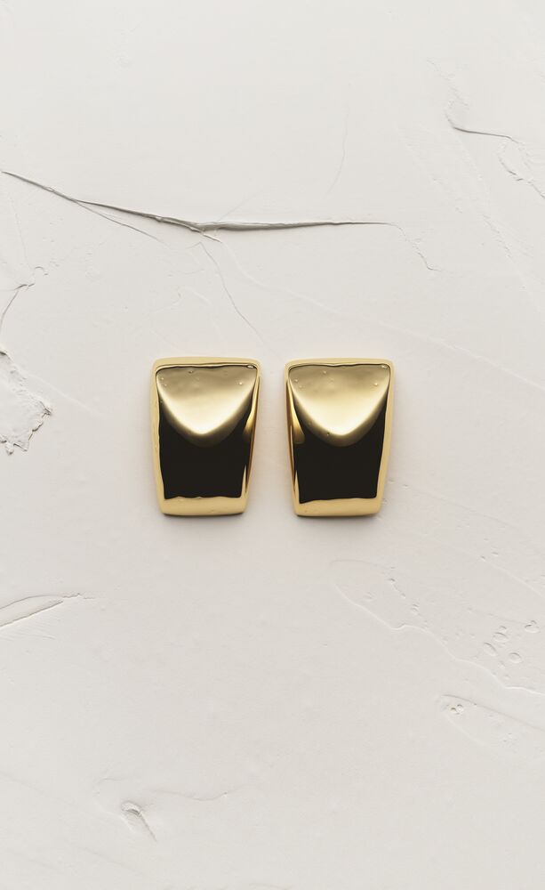 trapeze earrings in 18k yellow gold