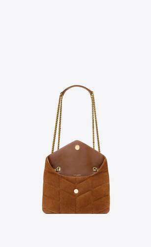 borsa puffer toy in suede trapuntato