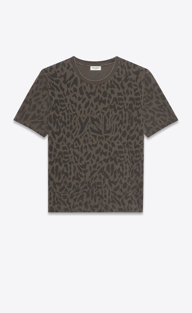 YSL leopard-print T-shirt | Saint Laurent United States | YSL.com
