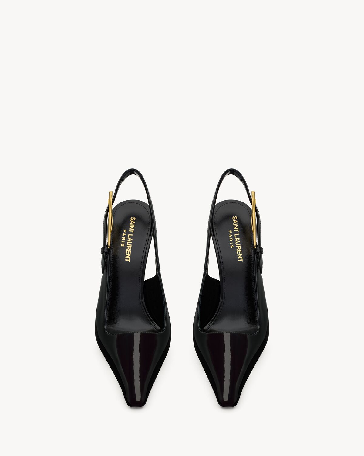 lee slingbacks en cuir verni
