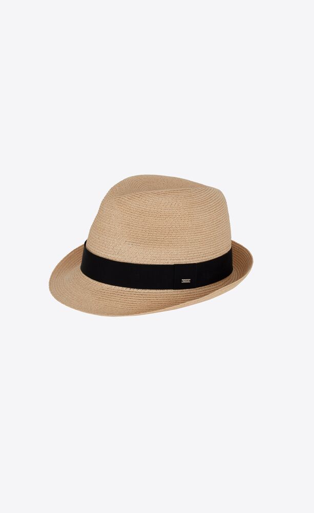 trilby hat in straw