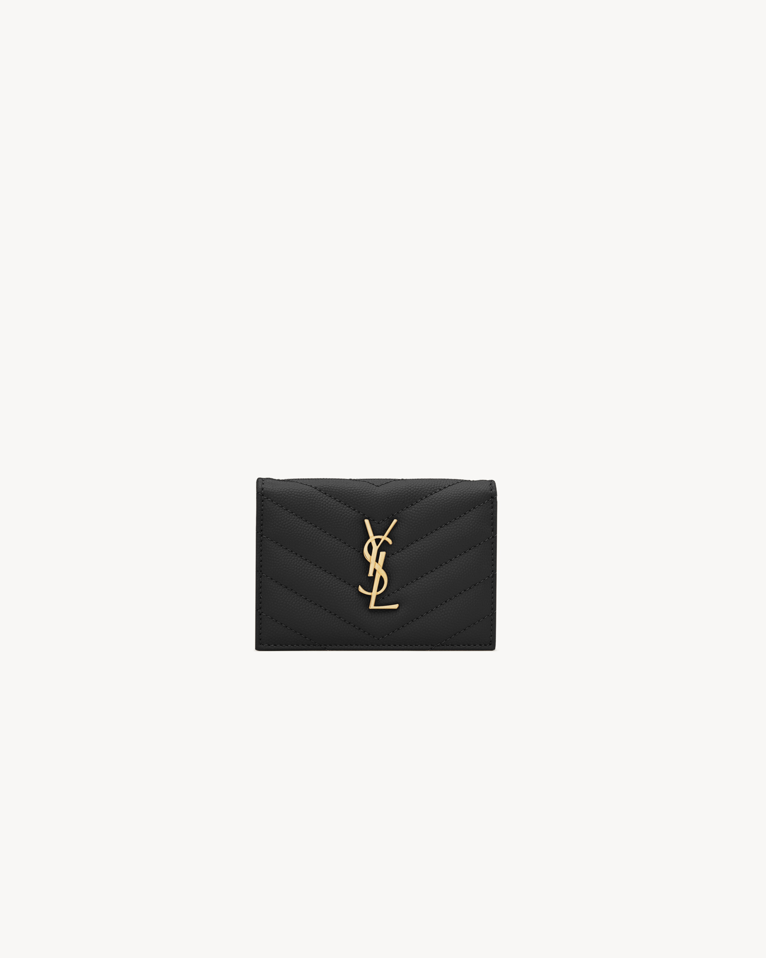 【Aランク】 SAINT LAURENT サンローラン ビジネス カードケース 468994 レザー ホワイト 名刺入れ プレゼント 【ISEYA】