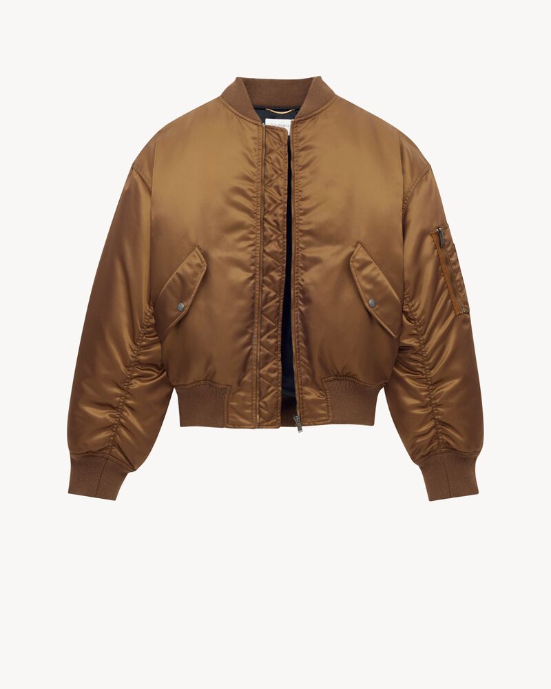bomber jacket in shiny nylon