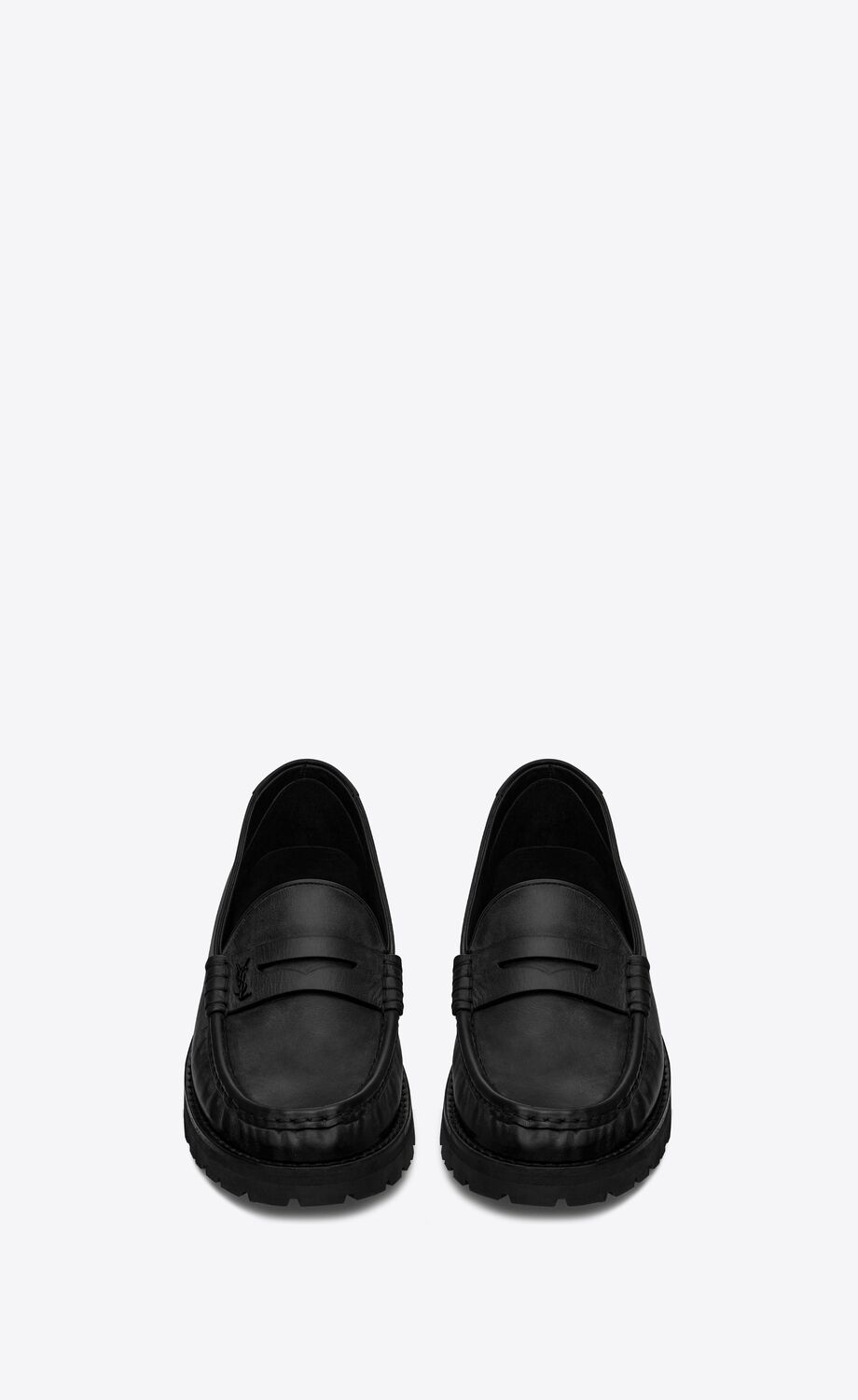Le Loafer monogram penny slippers in smooth leather | Saint Laurent ...