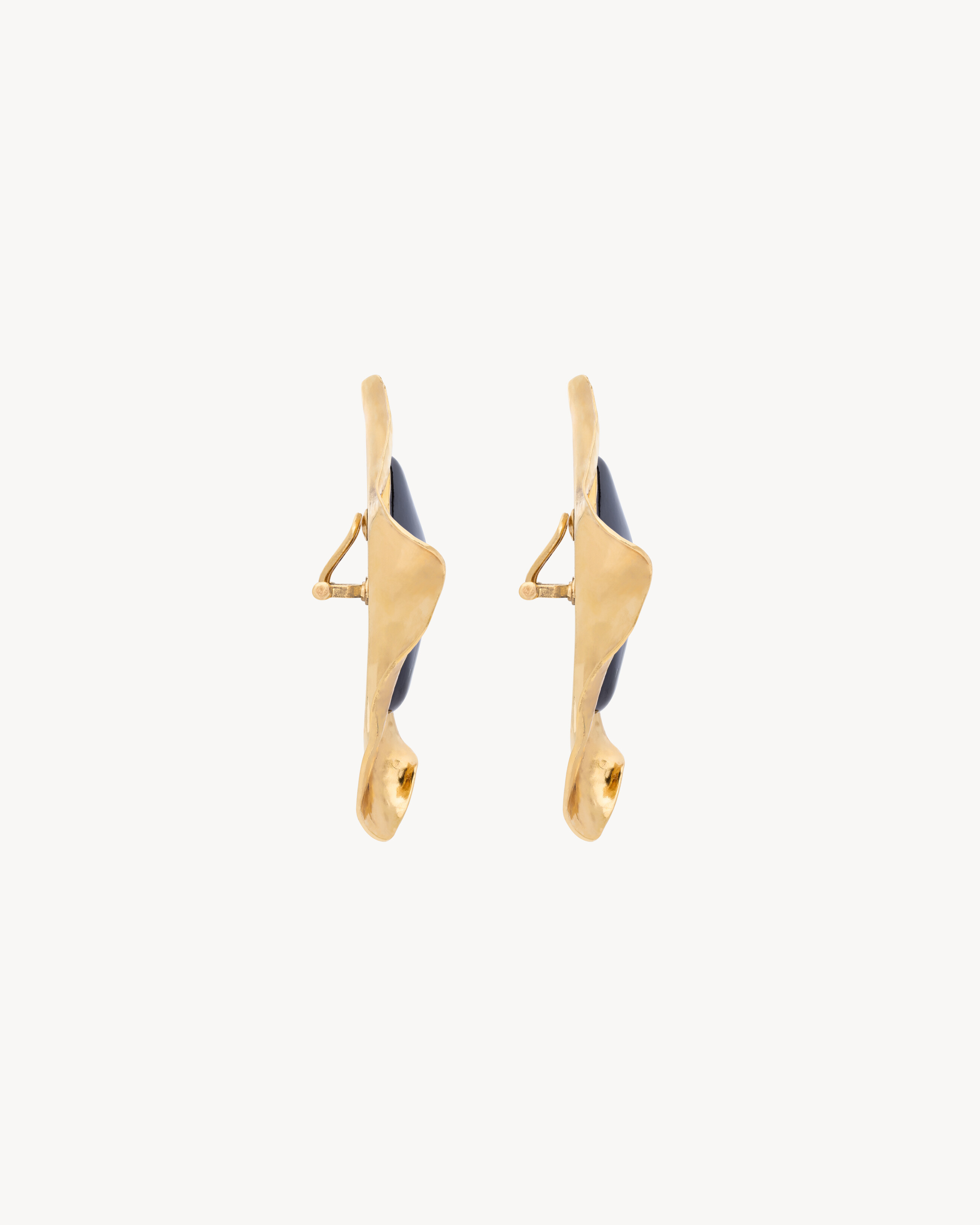 cabochon earrings in resin and metal