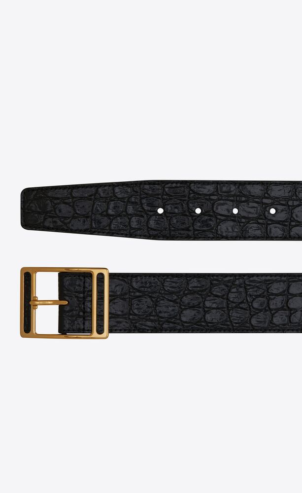 Saint laurent crocodile belt Outlet