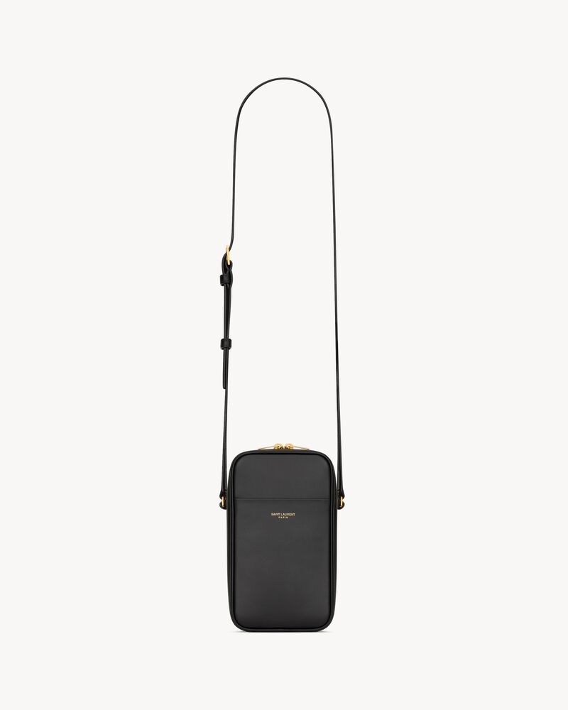 SAINT LAURENT PARIS nano case in smooth leather