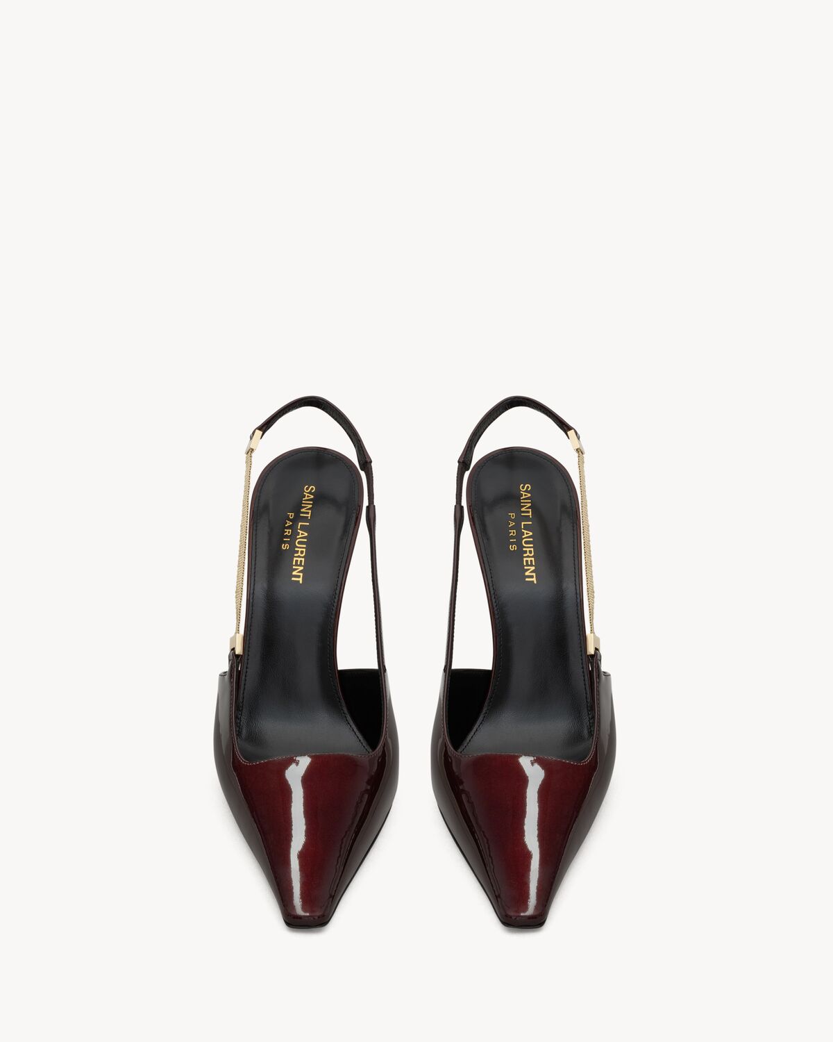 BLAKE slingbacks en cuir verni