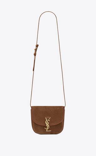 kaia small satchel in suede with braid motif