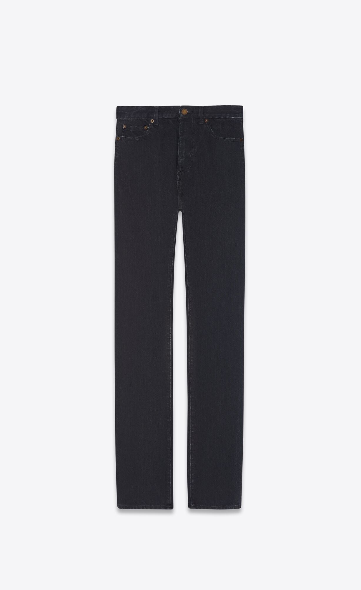 90's highwaist jeans in black stonewash denim | Saint Laurent United ...