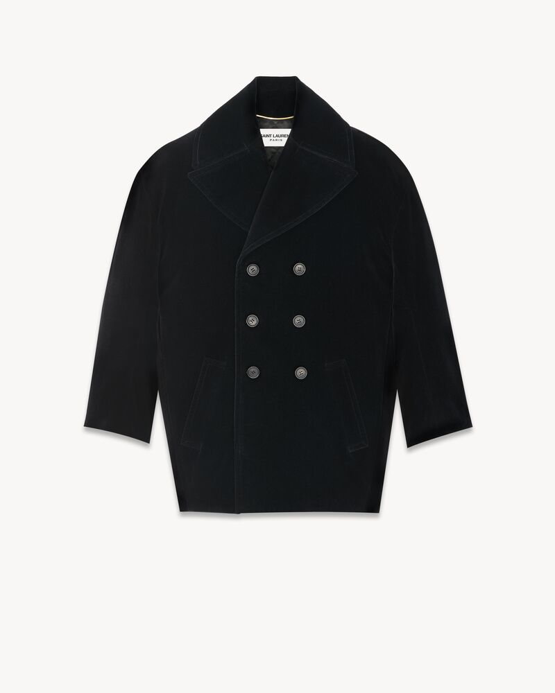 Cassandre peacoat in cotton velvet