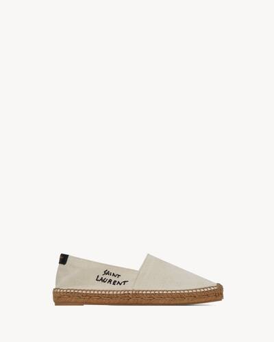 Saint Laurent Men's Logo-Stitched Canvas Espadrilles