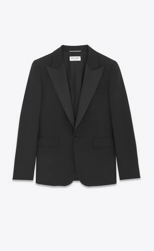 tuxedo jacket in grain de poudre