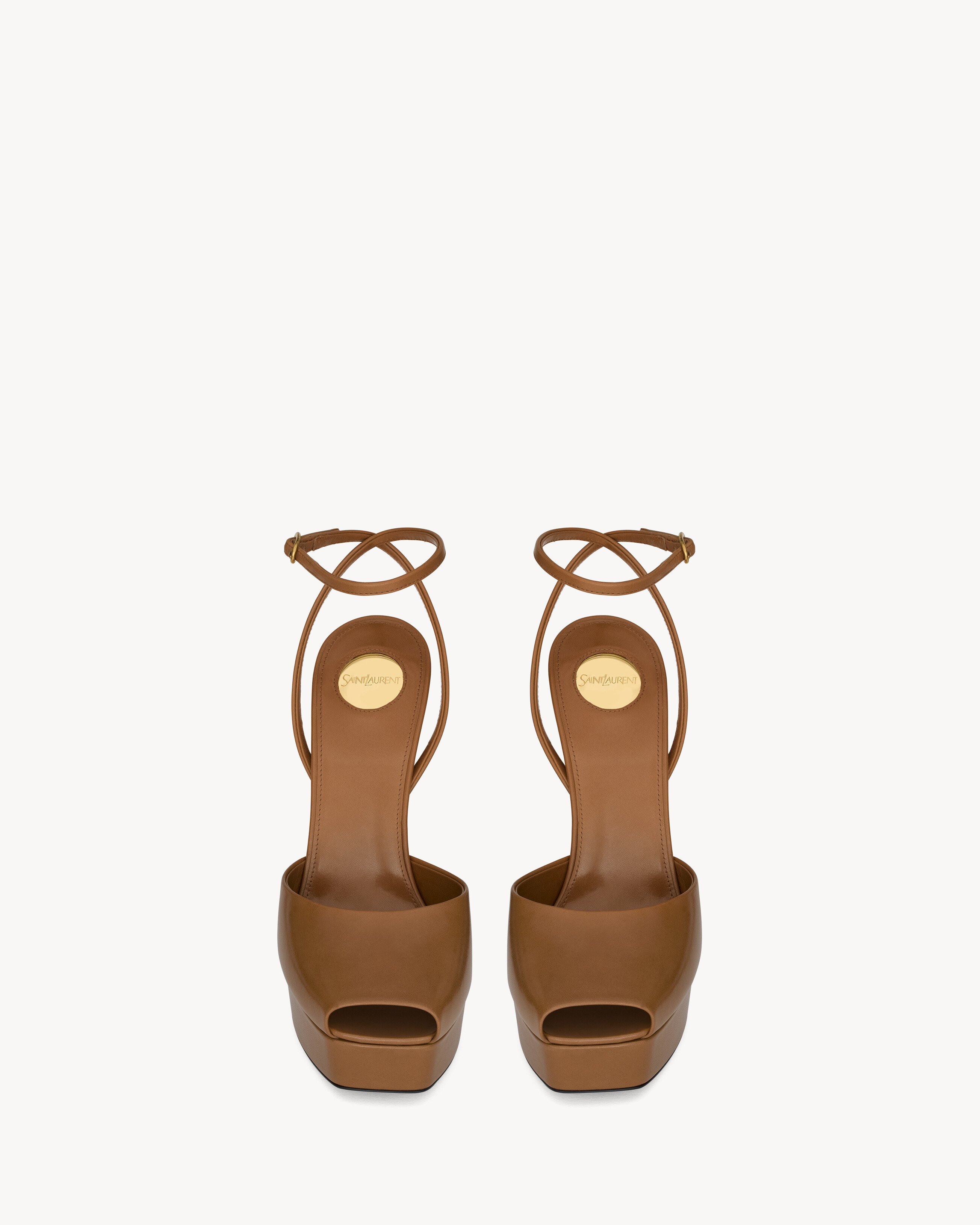 LA SCANDALE platform sandals in smooth leather