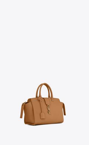 downtown baby shopping bag in grained leather