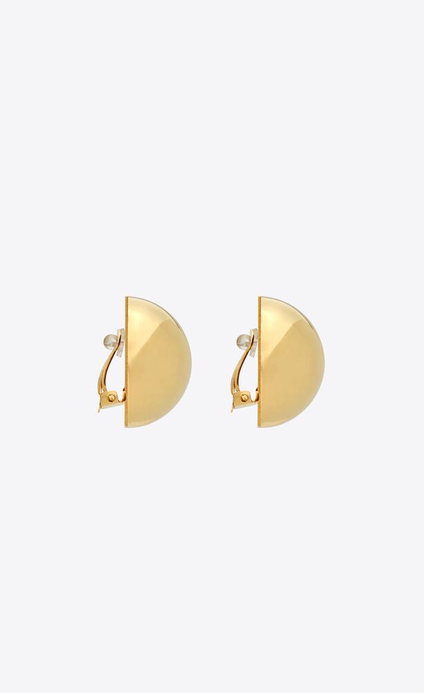 dome earrings in metal