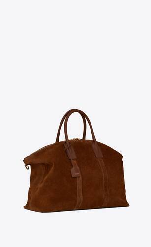 Shop Saint Laurent GIANT BOWLING BAG IN SOFT GRAINED LEATHER by ALICE's