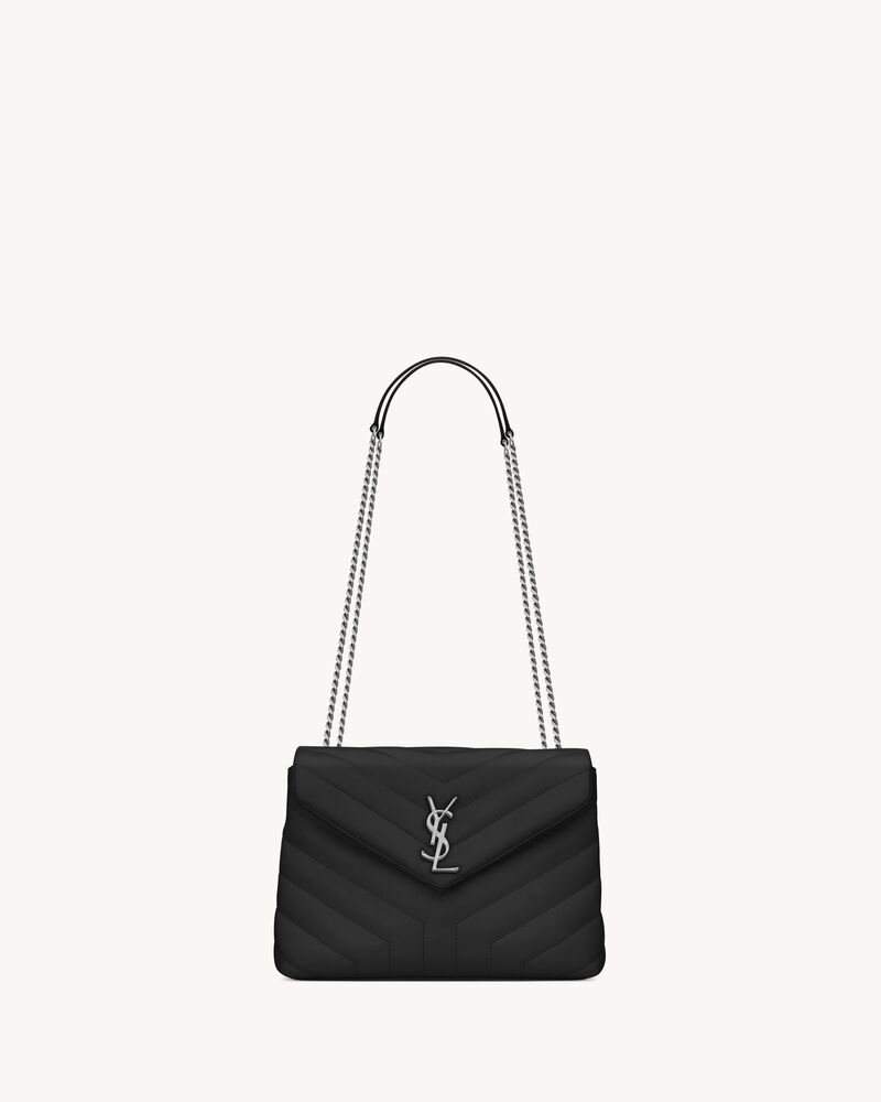 Black and silver ysl bag best sale