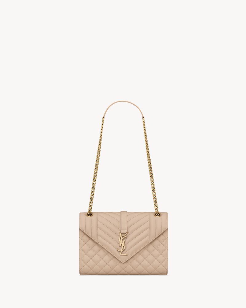 ENVELOPE MEDIUM IN QUILTED GRAIN DE POUDRE EMBOSSED LEATHER