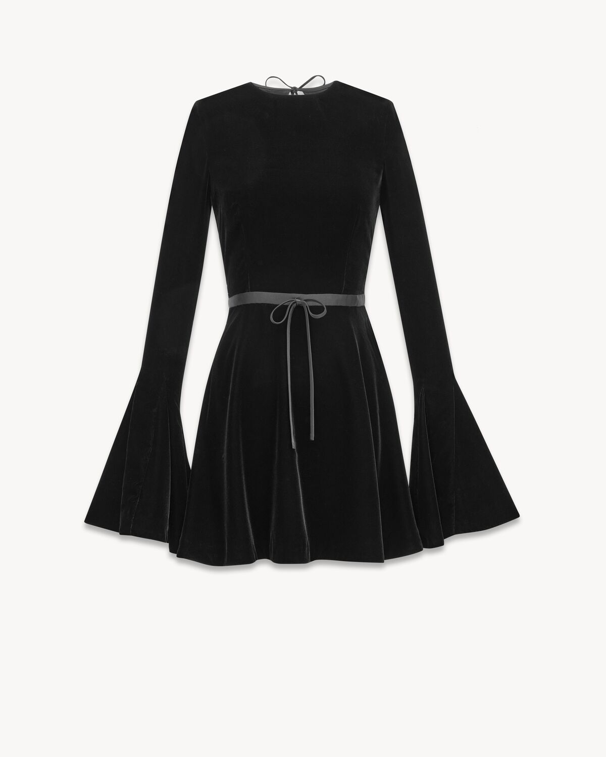 Backless skater dress in velvet Saint Laurent YSL