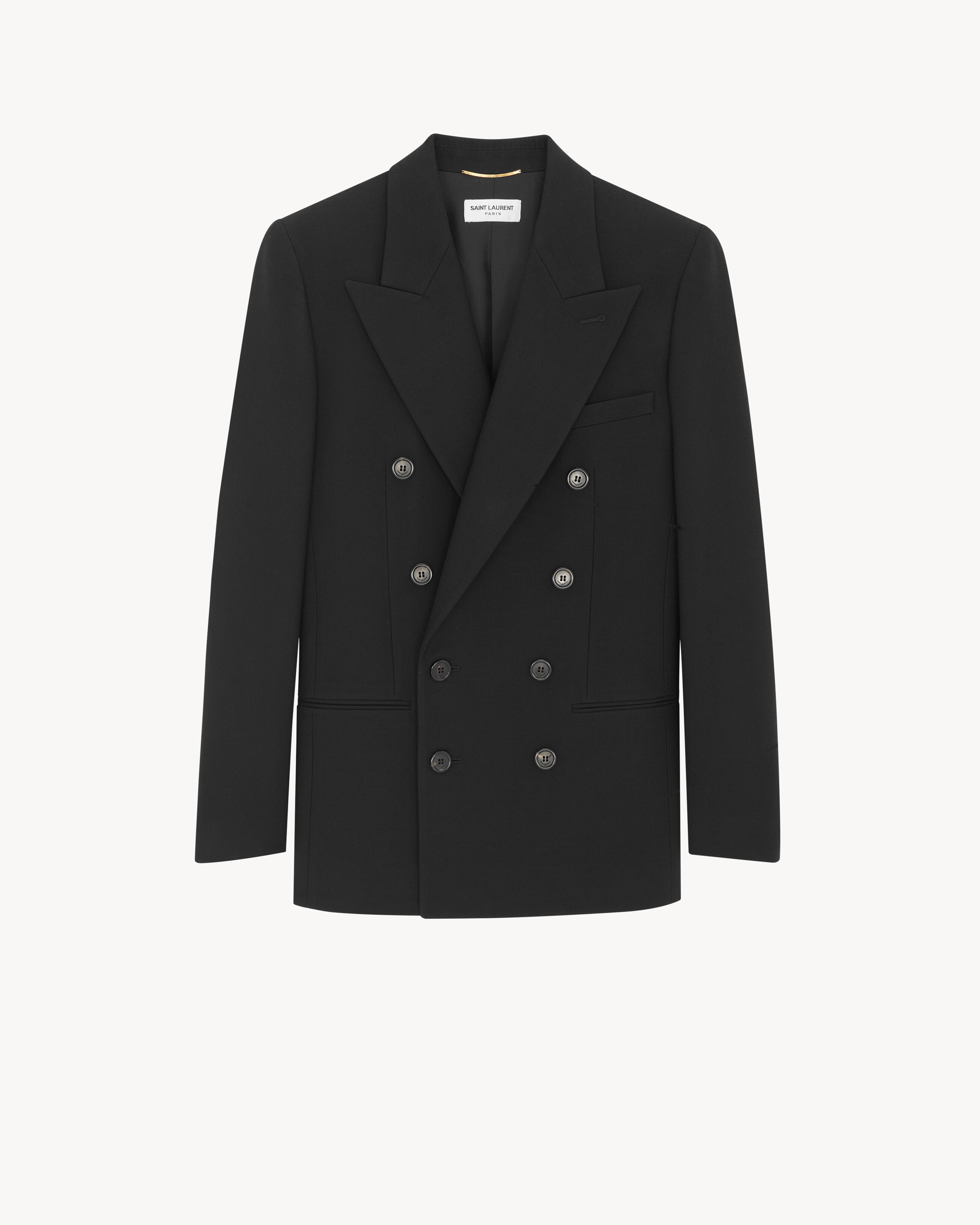 blazer em gabardine de lã