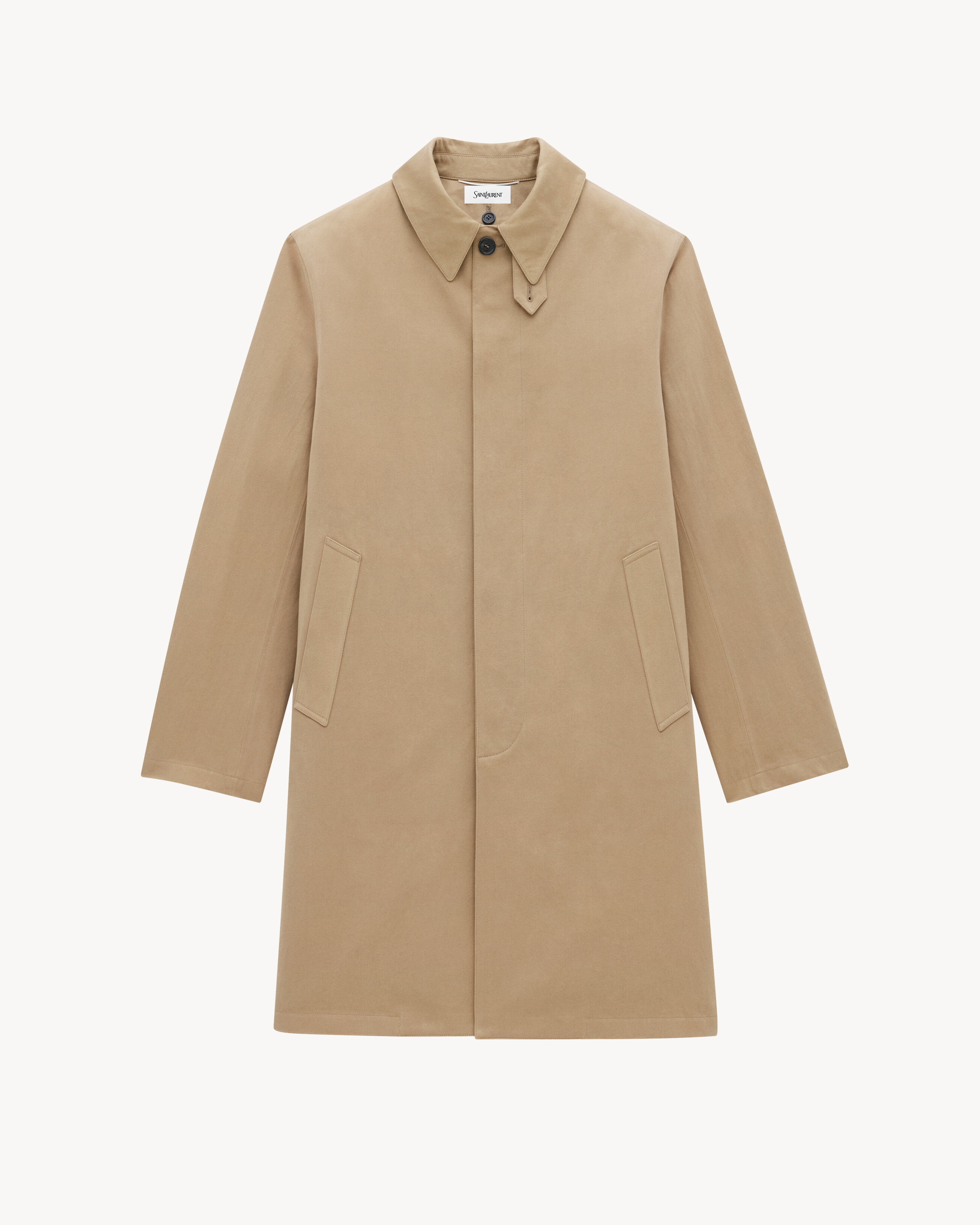 Coat in cotton gabardine