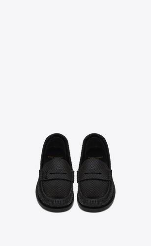 Mens Shoes Slip-on shoes Loafers Saint Laurent Monogram Loafers In Smooth Leather in Black for Men 