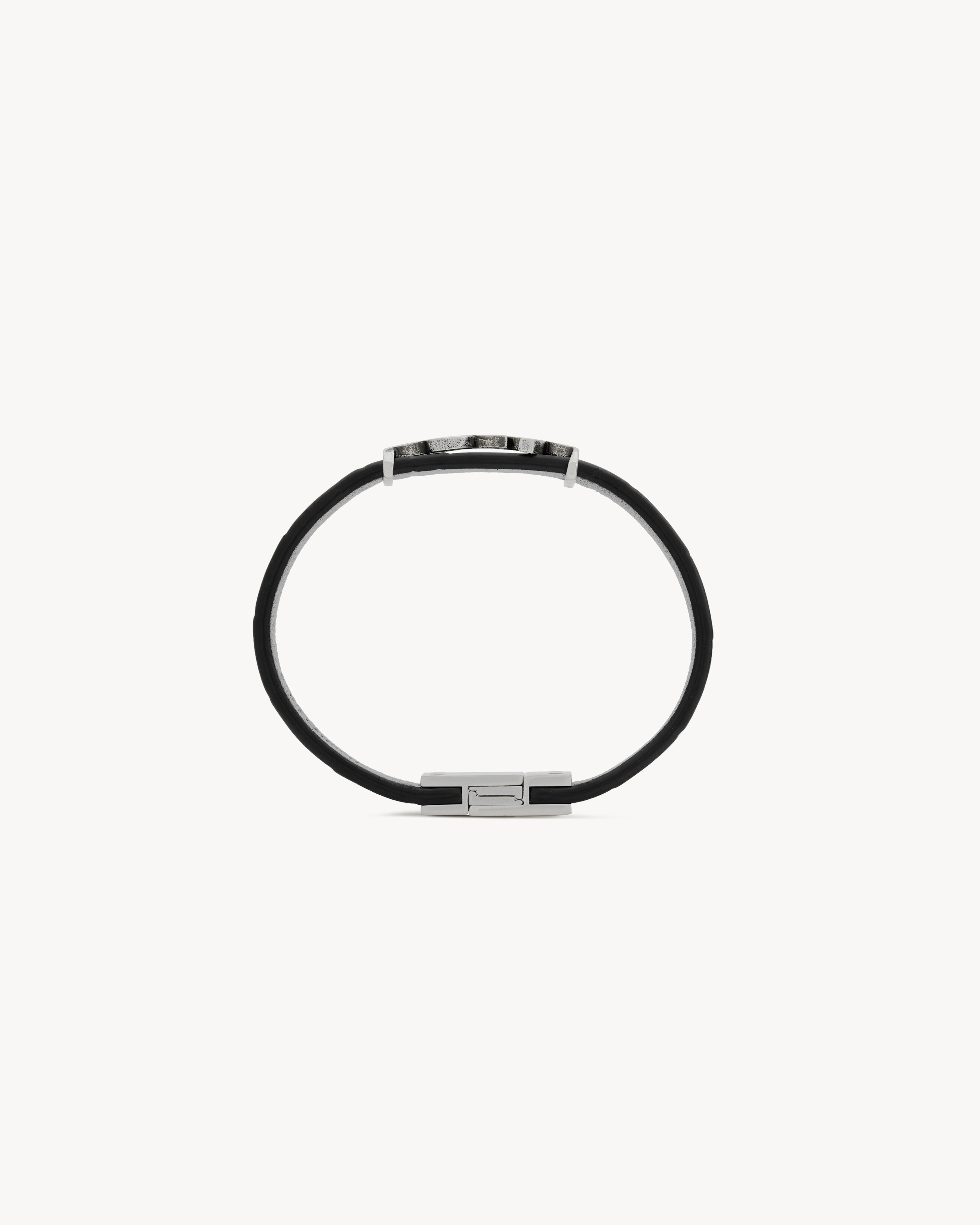 CASSANDRE bracelet in leather and metal