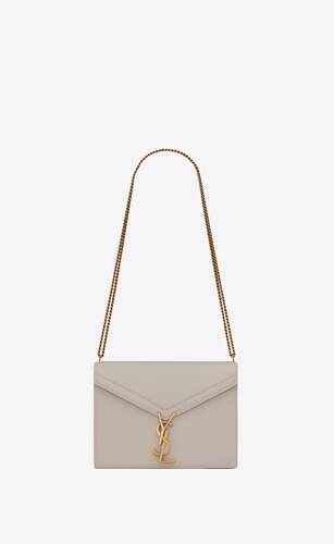 cassandra monogram clasp bag in grain de poudre embossed leather