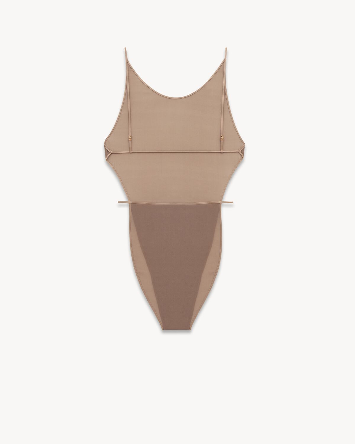 backless bodysuit in silk georgette
