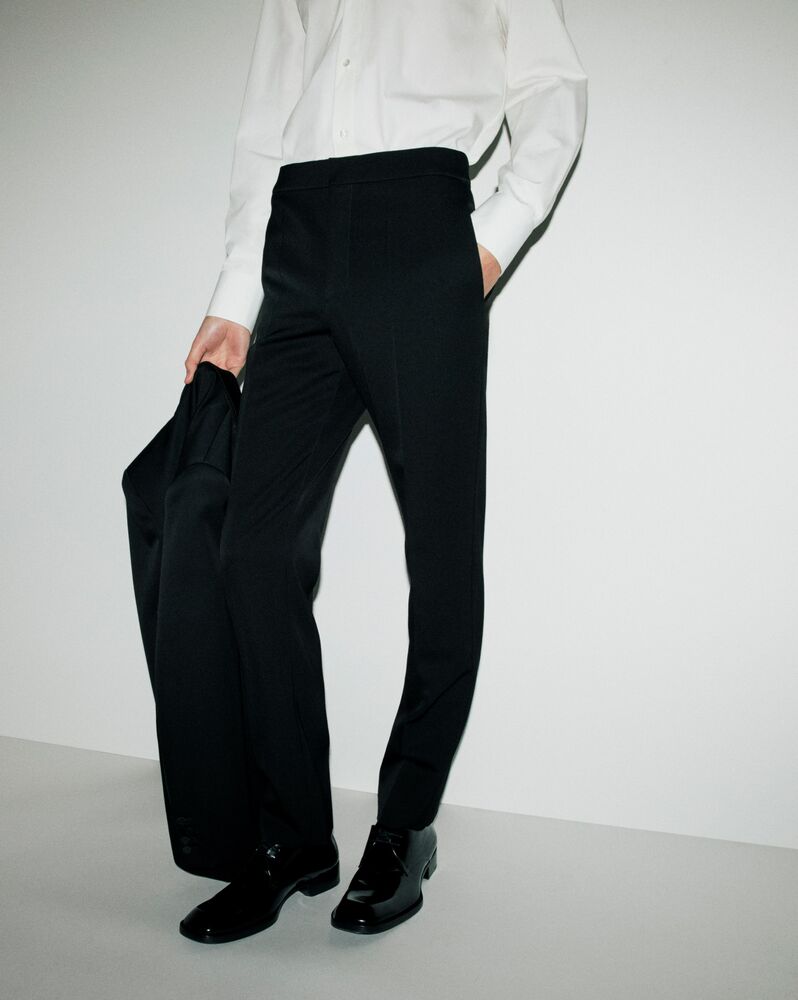 グレインドプードル製 パンツ ブラック | Saint Laurent | YSL JA-JP