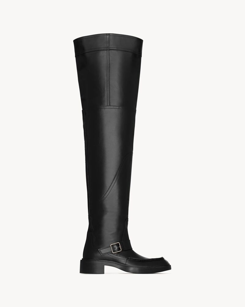 Botas por encima de la rodilla Joe de piel lisa