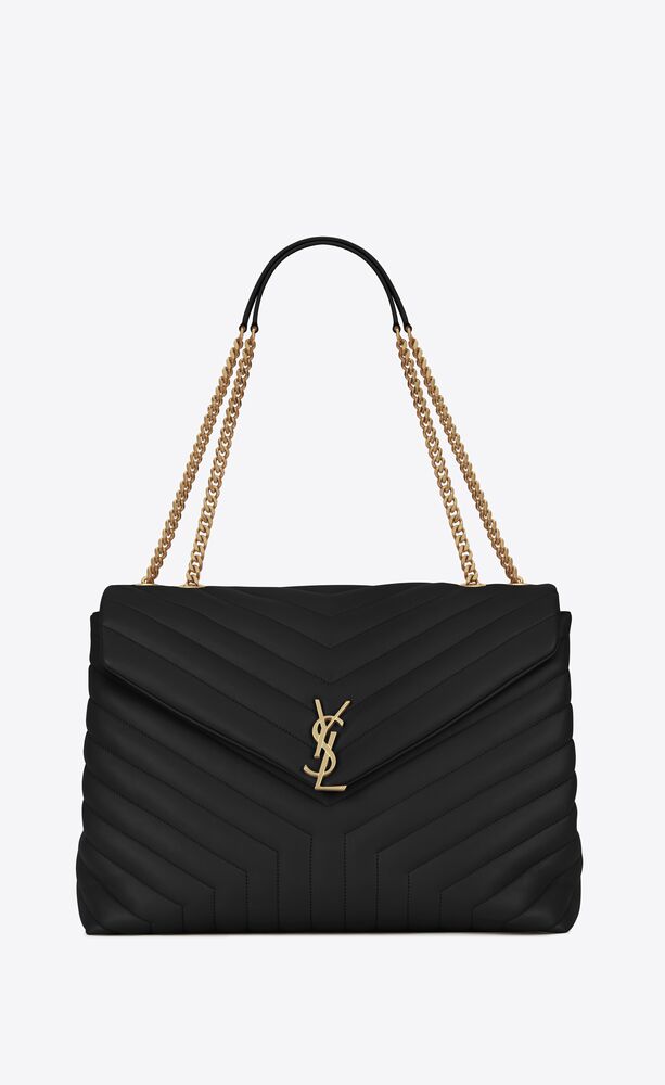 Black Icare large YSL-monogram quilted-leather bag, Saint Laurent